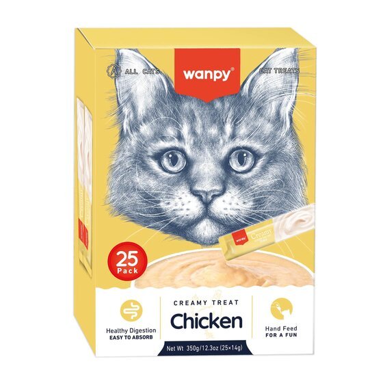 Wanpy Creamy Treat Chicken 25pc Pack*14gm (350gm)