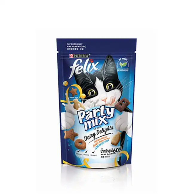 Purina Felix Party Mix Dairy Delights Dry Cat Treat (60gm)