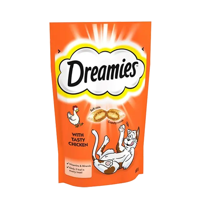 Dreamies UK Dry Cat Treat with Tasty Chicken (60g)
