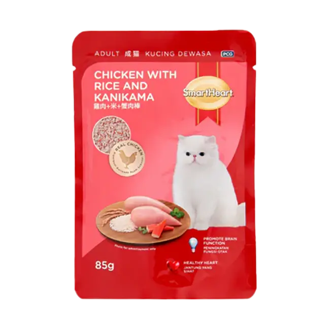 SmartHeart Adult Chicken with Rice & Kanikama Pouch (85gm)