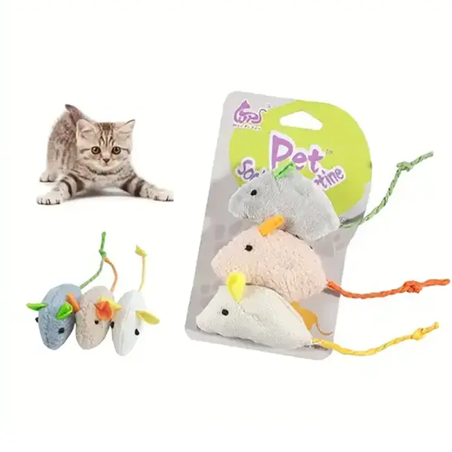 Mouse Plush Catnip Cat Toy (3pcs Set)
