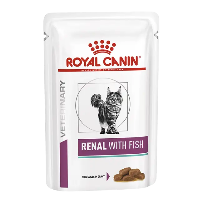 Royal Canin Veterinary Renal with Fish Wet Food Pouch in Gravy (85gm)