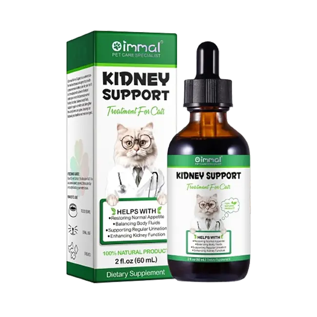 Oimmal Kidney Support Liquid Supplement Drops for Cats (60ml)