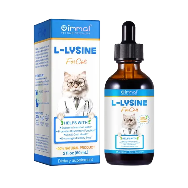 Oimmal L-Lysine Drops Liquid Immunity Supplement for Cats & Kittens (60ml)