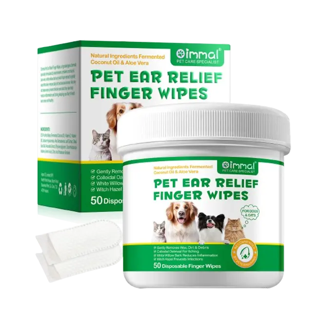 Oimmal Ear Relief Finger Wipes for Cats & Dogs (50p)