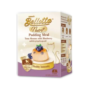 Bellotta Nutri+ Pudding Meal Tuna Mousse with Blueberry Healthy Immunity for All Cats (25gm x 4cups)