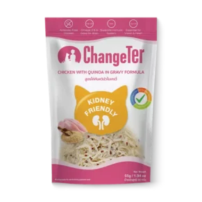ChangeTer Kidney Friendly Wet Cat Food Pouch Chicken with Quinoa in Gravy (55gm)