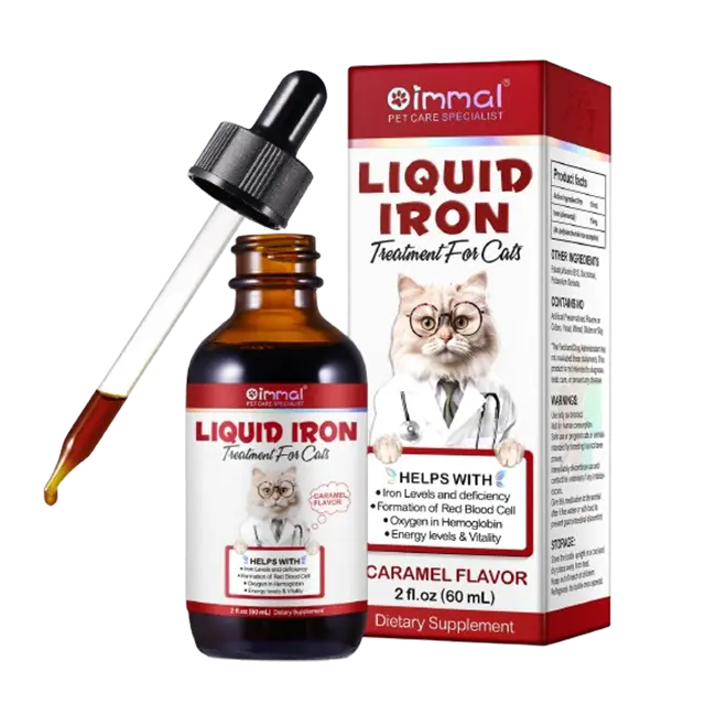 Oimmal Liquid Iron Supplement Drops for Cats (60ml)