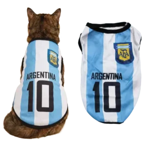 Pet Cat Dog Jersey Argentina Soccer Football Messi Number 10 Fifa WorldCup (No Exchange)