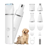 Professional 4in1 Low-Noise Splashproof Pet Cat Dog Body Paw Grooming Trimming Shaving & Nail Grinder Kit