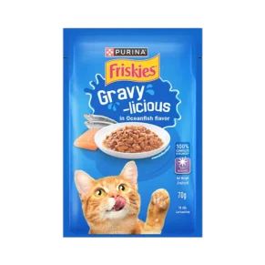 Purina Firskies Gravylicious in Oceanfish Wet Food Pouch for Adult Cat (70g)