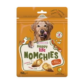 VerseleLaga HappyLife Nomchies Beef Crunchy Dog Treat with Creamy Filling (150gm)