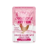 Pramy Carnivore Chicken Mousse with Colostrum Wet Food Pouch for Kittens (70gm)